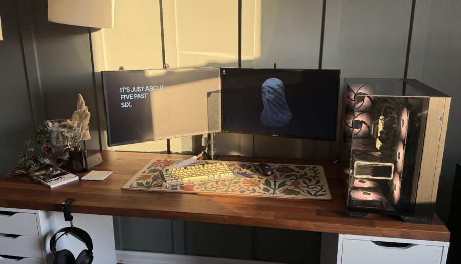 Just put this accent wall up and it looks amazing with golden hour.