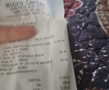 Here's my receipt for those who dont think I own the pc