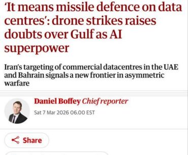 Three datacenters struck by Iranian drones, in UEA and Bahrain