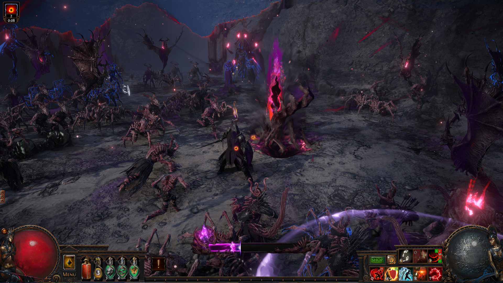 Path of Exile 3.28 - An Unstable Breach encounter in the free-to-play ARPG.