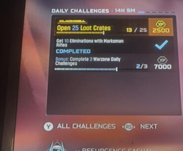 Daily challenges bug