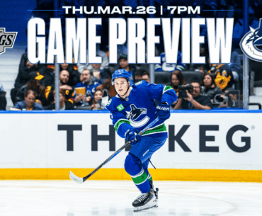 Canucks Finish Eight-Game Homestand with Kings in Town on Thursday Night