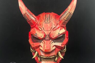 A couple of cyberpunk inspired "Oni" mask designs I made recently