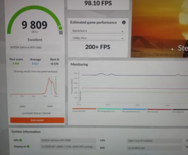 A little bit slower today. It will be better tomorrow. Thanks to my rtx 5080 and my intel i9-14900 kf and Gpu Tweak III. 9809 points in 3dmark benchmark steel nomad at 4k.