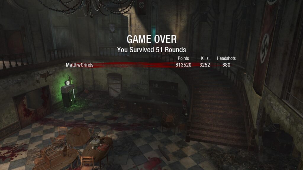 I made it to round 51 on Black Ops 1 Kino today.