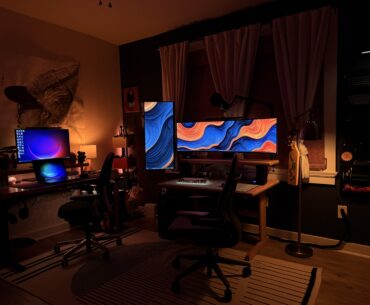 My girlfriend and I’s shared work/recreation office