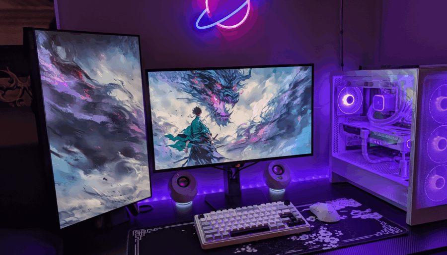 Got a new desk, still kinda a work in progress