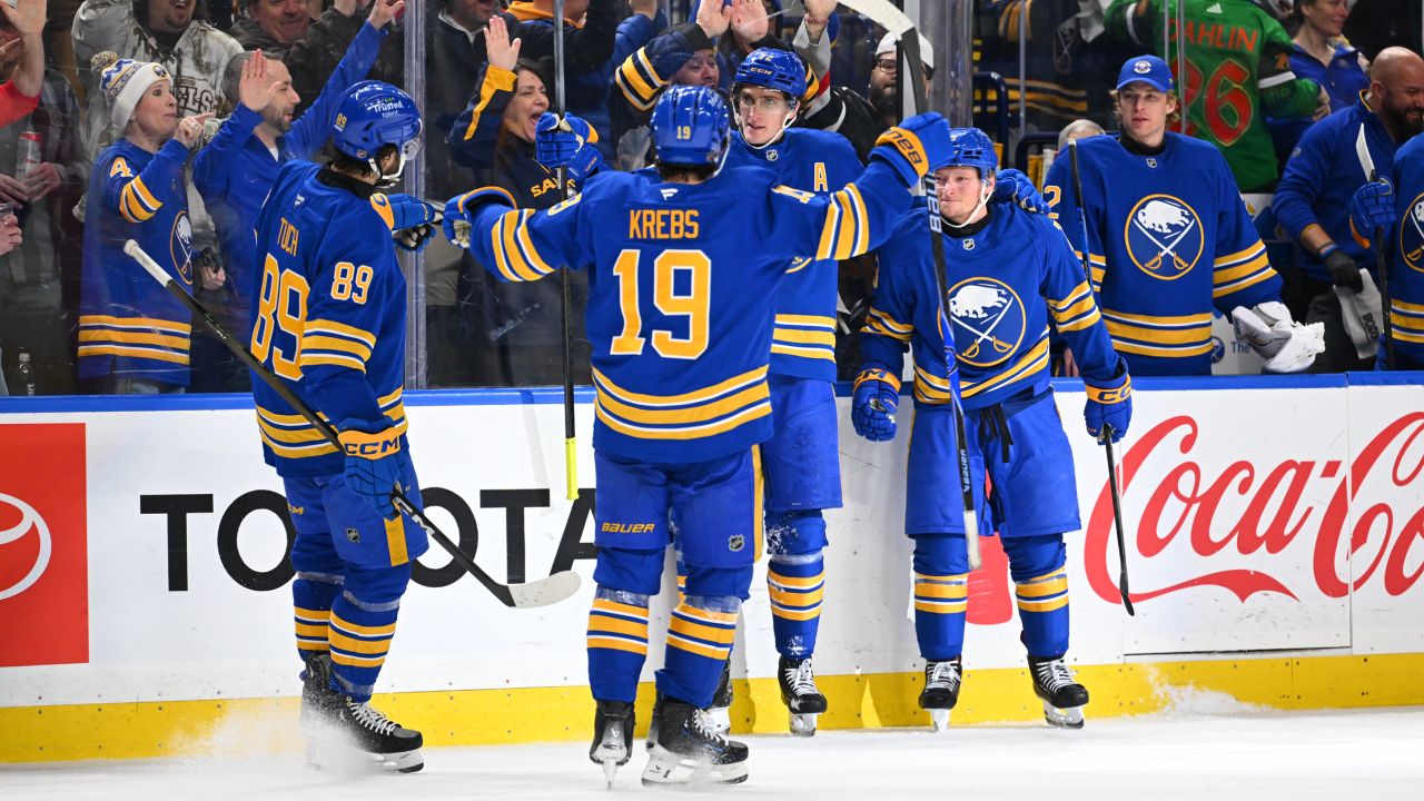 Sabres hold off Golden Knights to win 4th straight, move within 2 points of 1st place Sabres hold off Golden Knights to win 4th straight, move within 2 points of 1st place
