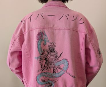 What started as a 'just one dragon' request turned into this full custom Cyberpunk-punk piece
