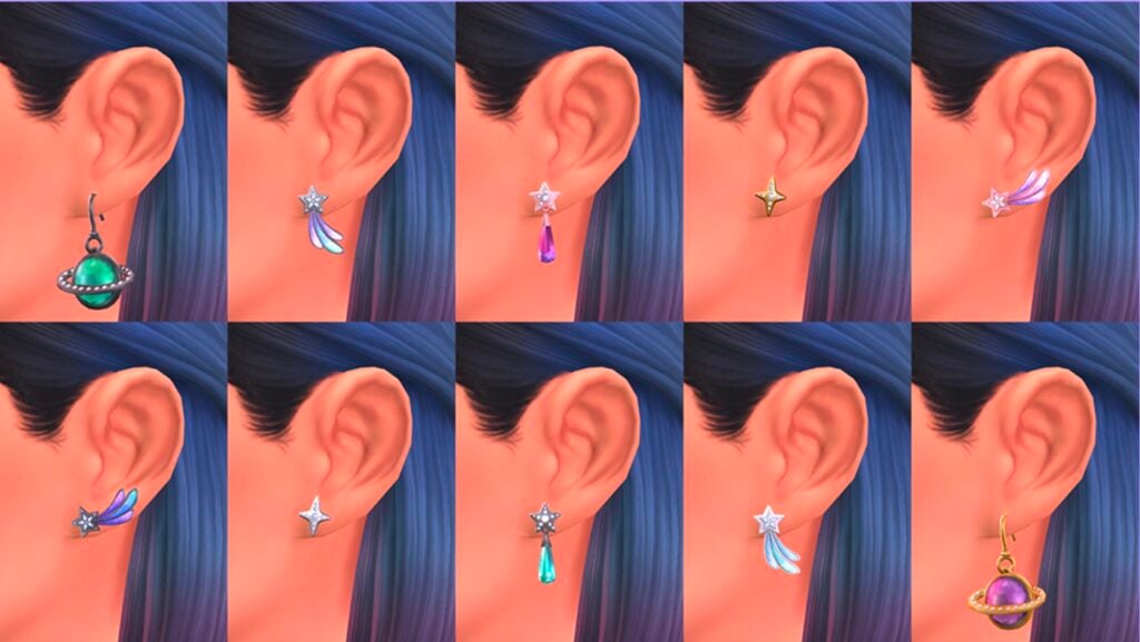 EA Releases New The Sims 4 Maker Sets to The Marketplace 12 the sims 4 maker sets new preview cosmic earrings3