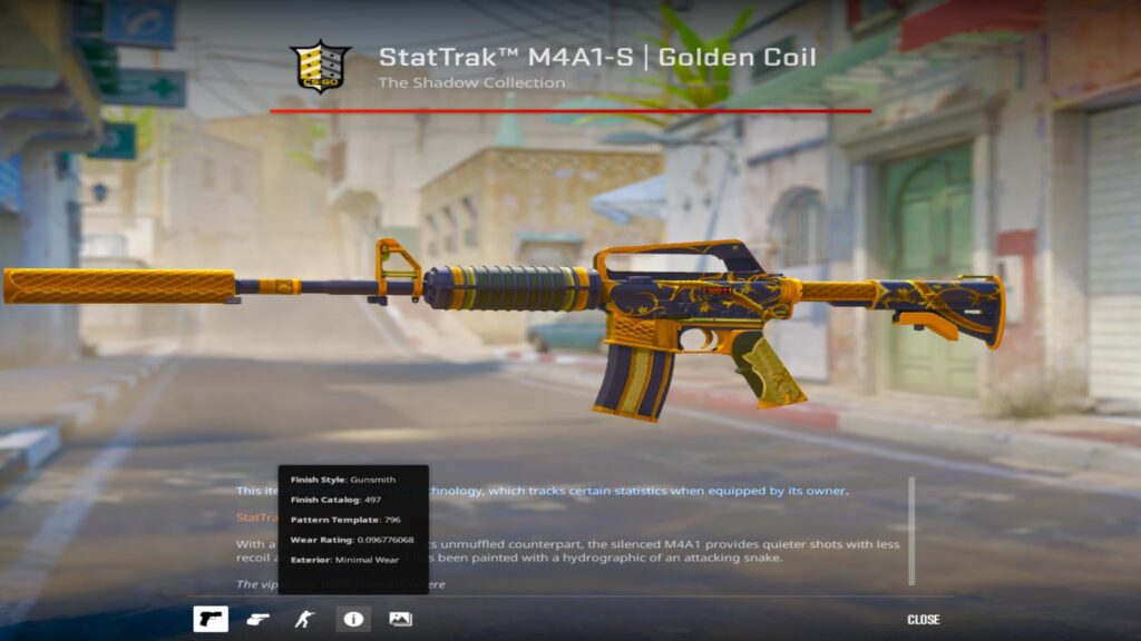 M4a1s Golden Coil for trade