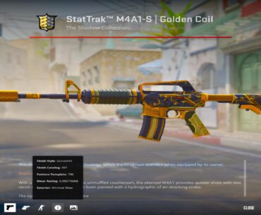 M4a1s Golden Coil for trade