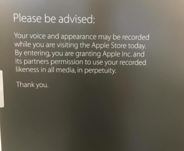 When walking into a store equals signing a waiver.