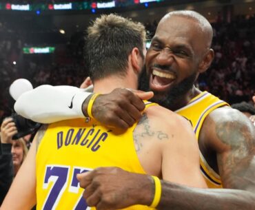Luka Doncic scores 60, LeBron ties NBA games record in Lakers win