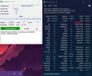 6400cl28 stable on 9850x3d (32gb Hynix A)