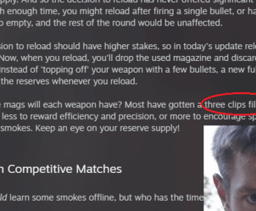 "Three clips fill-up"