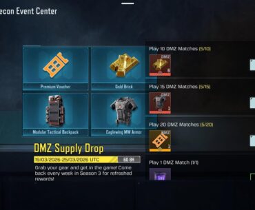 Devs being rather generous to dmz players. W.
