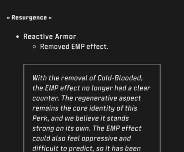 Finally the most annoying perk in the game has been nerfed.