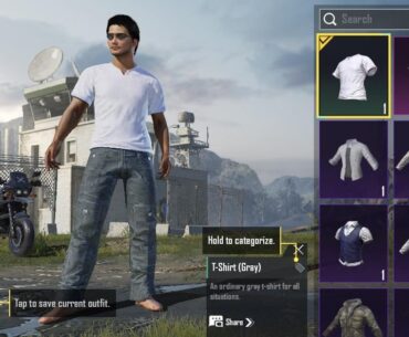 Gray T-Shirt is white