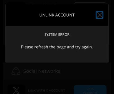 Unlink account system error [MWR]
