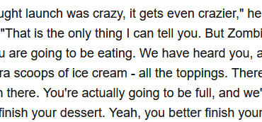 Y'all better finish your dessert next week