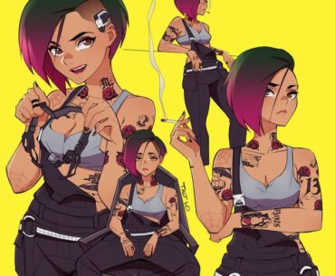 Judy if she were drawn in the style of Studio Trigger