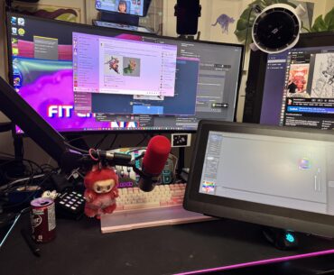 My desk WAS more of a mess but I like my station