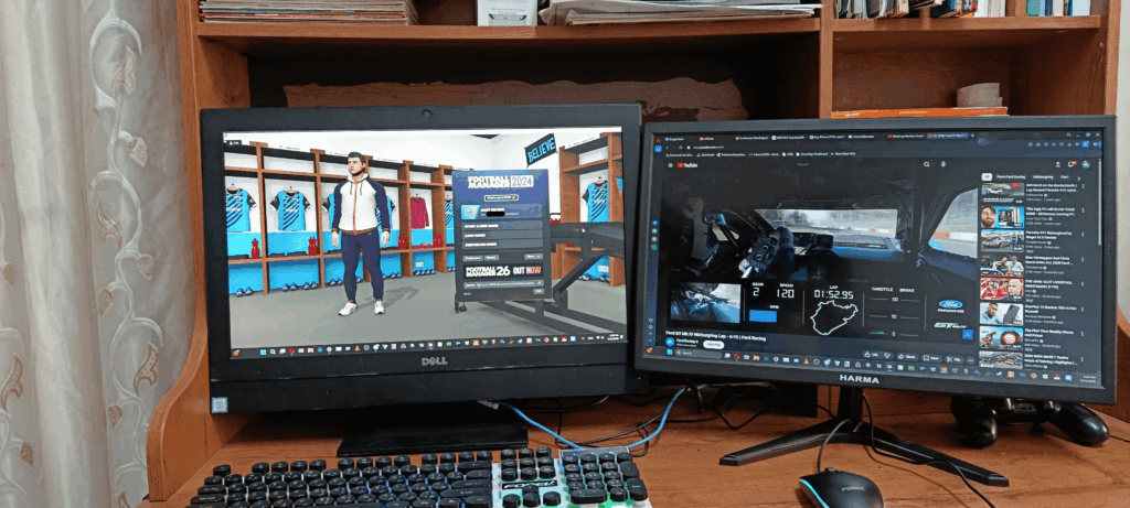 Put a second screen to my old dell AIO computer.