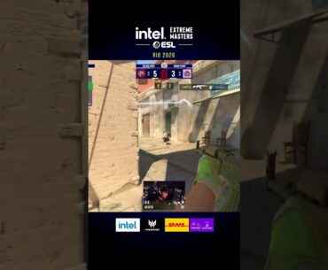 CLEAN SKILL! reNTU WINS 1v2 clutch easily #esl #rio #cs #cs2