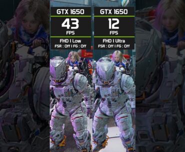 Low vs Ultra Pragmata GTX 1650 #gaming #benchmark #shorts