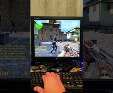 CS Source on my old school Alienware PC #counterstrike #cs2 #pcgaming
