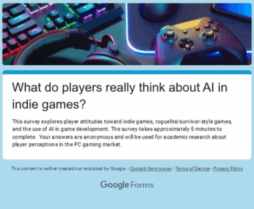Player perspectives on AI in indie games (short survey)