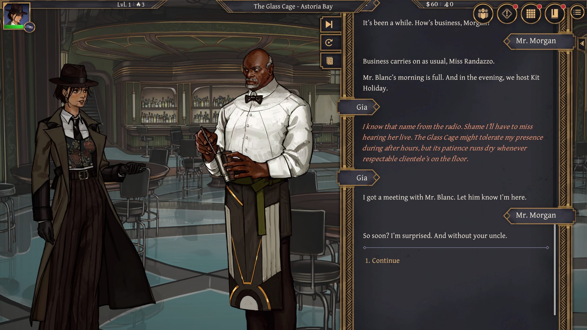 The  hand-drawn art and retro sets the mood wonderfully