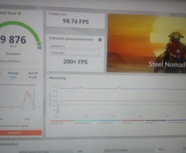 Today my new record.  9876 points in 3dmark benchmark steel nomad with an rtx 5080 and an i9-14900kf.
