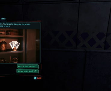 This is probably my favorite text conversation in the whole game.