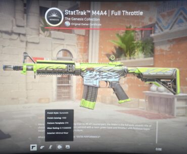 M4A4 Full Throttle StatTrak minimal wear