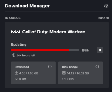 Patch download stops at 84% on Battle.net