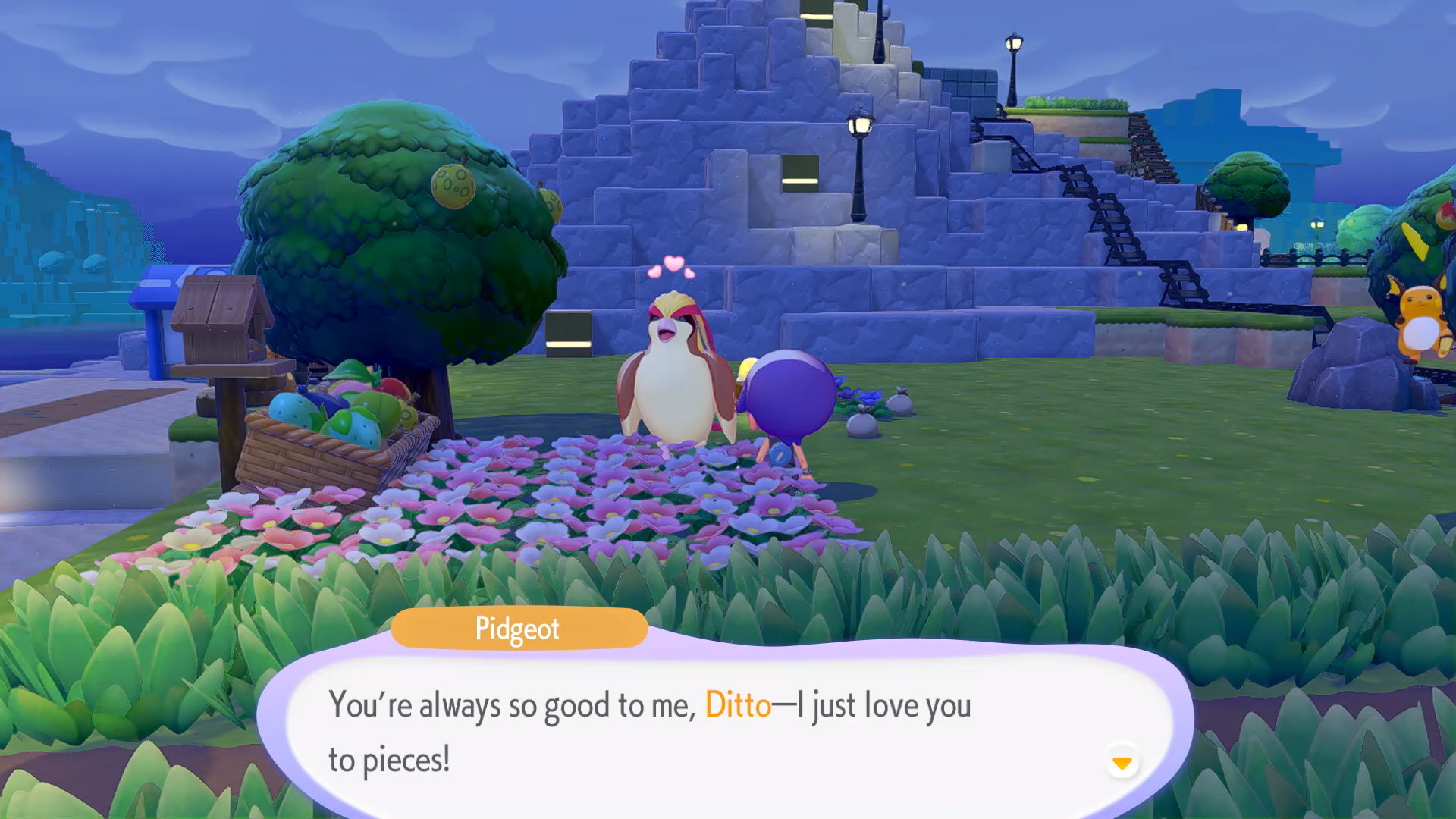 A screenshot from Pokémon Pokopia on the Nintendo Switch 2