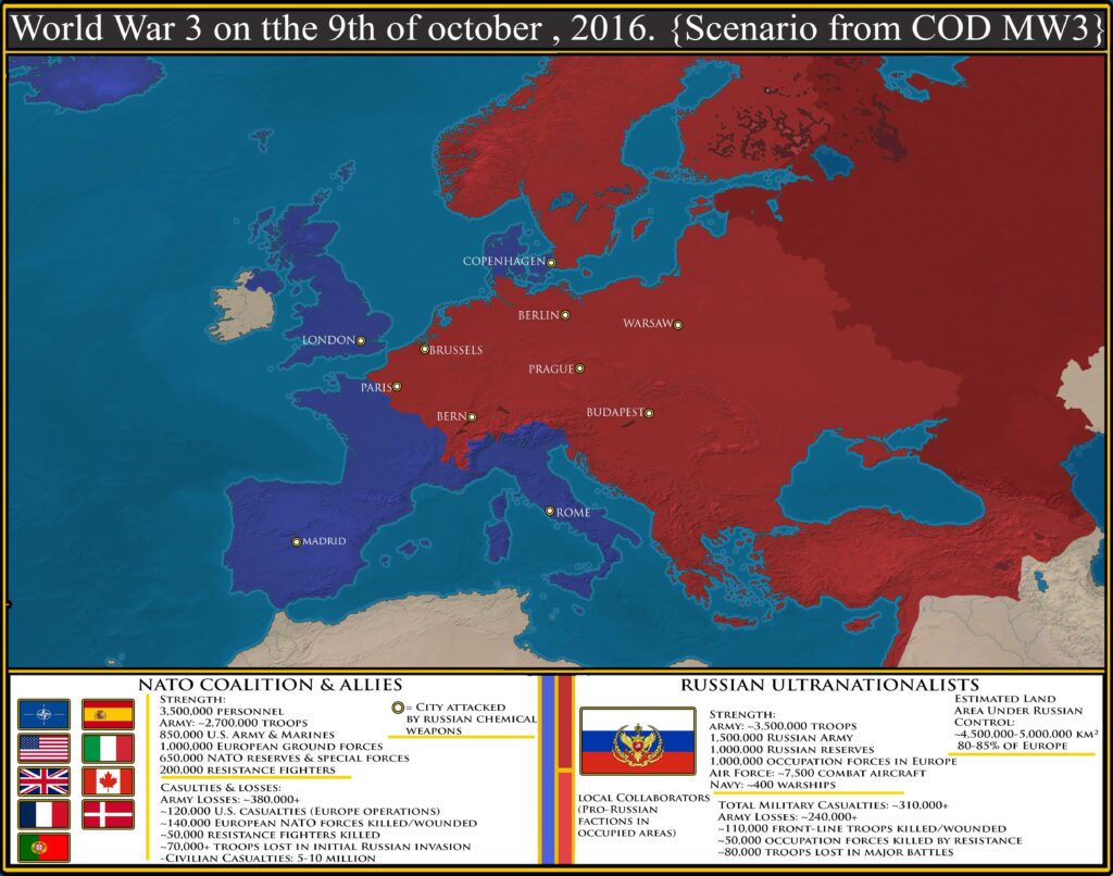[COD] Actually find it funny how MW3 Russia steamrolls through Europe but doesn’t decide to add Italy and Denmark to its plate leaving it there