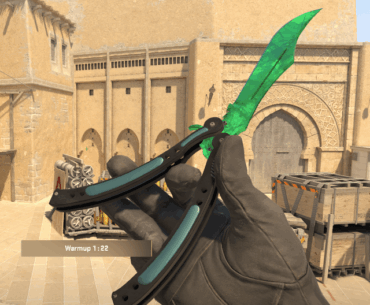 Hopped on to play with my boyfriend and pulled a 0.03 float butterfly emerald