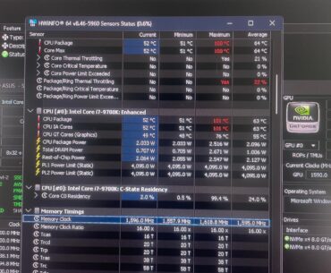 I7 9700k all core 4.8 maxxing 100 degree celsius