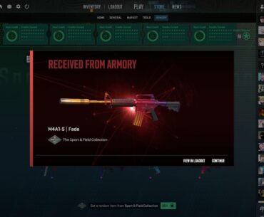 i finally got m4 fade with 15 armory pass
