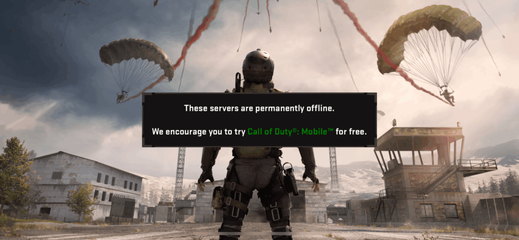 Warzone Mobile Servers are now permanently offline. See you in Rebirth Island within few days.