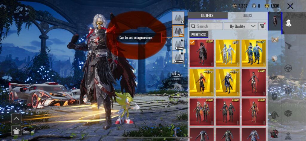 question about setting xsuit appearance