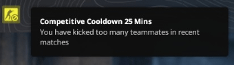 Banned for kicking too many teammates (Cheaters)