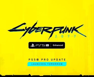 Free Cyberpunk 2077 PlayStation 5 Pro update, available tomorrow, April 8.