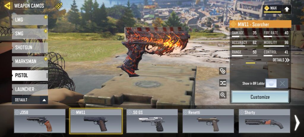 Even when equipped, MW11 skins don't appear in Rebirth Island.