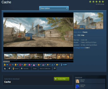 Season 8 begins today at 13:00 CEST. Make sure you have subscribed to Cache on the Steam Workshop.