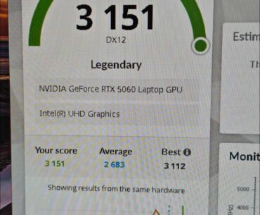 RTX5060 mobile novo recorde
