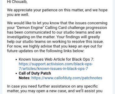 Demon engine calling card bug update